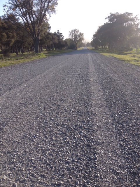 Gravel road with new shingle
